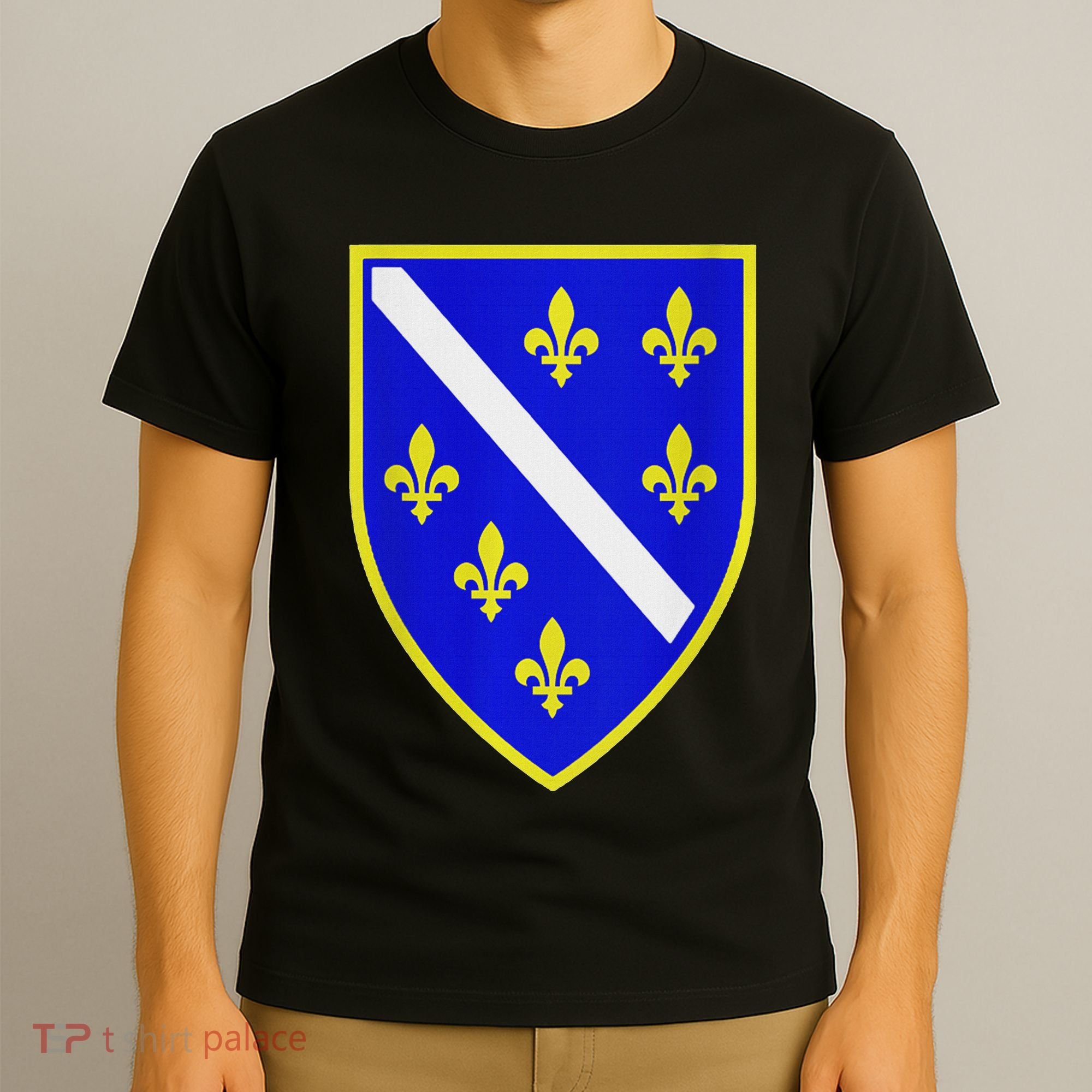 Bosnian Flag With Lily T-Shirt