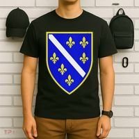 Bosnian Flag With Lily T-Shirt thumb 6
