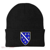 Bosnian Flag With Lily Beanie thumb 0