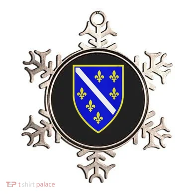 Bosnian Flag With Lily Ornament