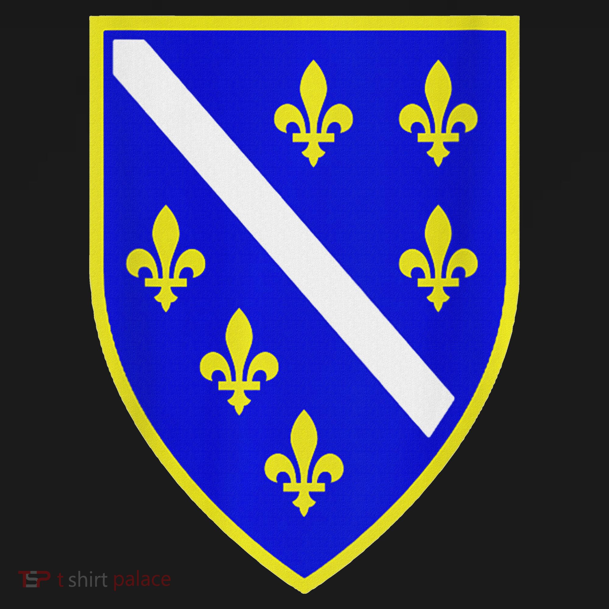Bosnian Flag With Lily Ornament