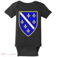 Bosnian Flag With Lily Baby Bodysuit thumb 0