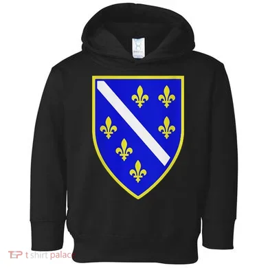 Bosnian Flag With Lily Toddler Hoodie