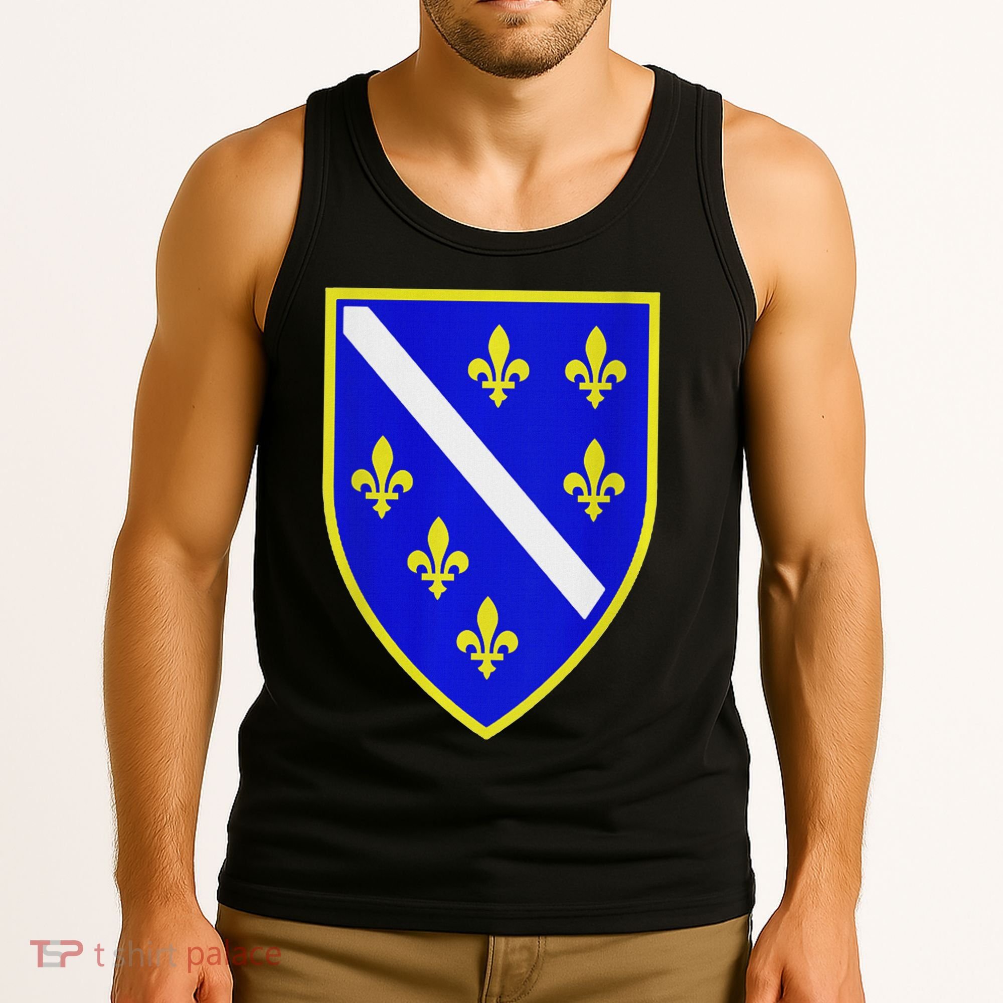 Bosnian Flag With Lily Tank Top