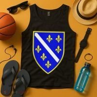 Bosnian Flag With Lily Tank Top thumb 4