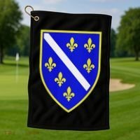 Bosnian Flag With Lily Golf Towel thumb 1