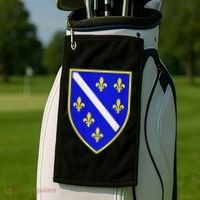 Bosnian Flag With Lily Golf Towel thumb 2