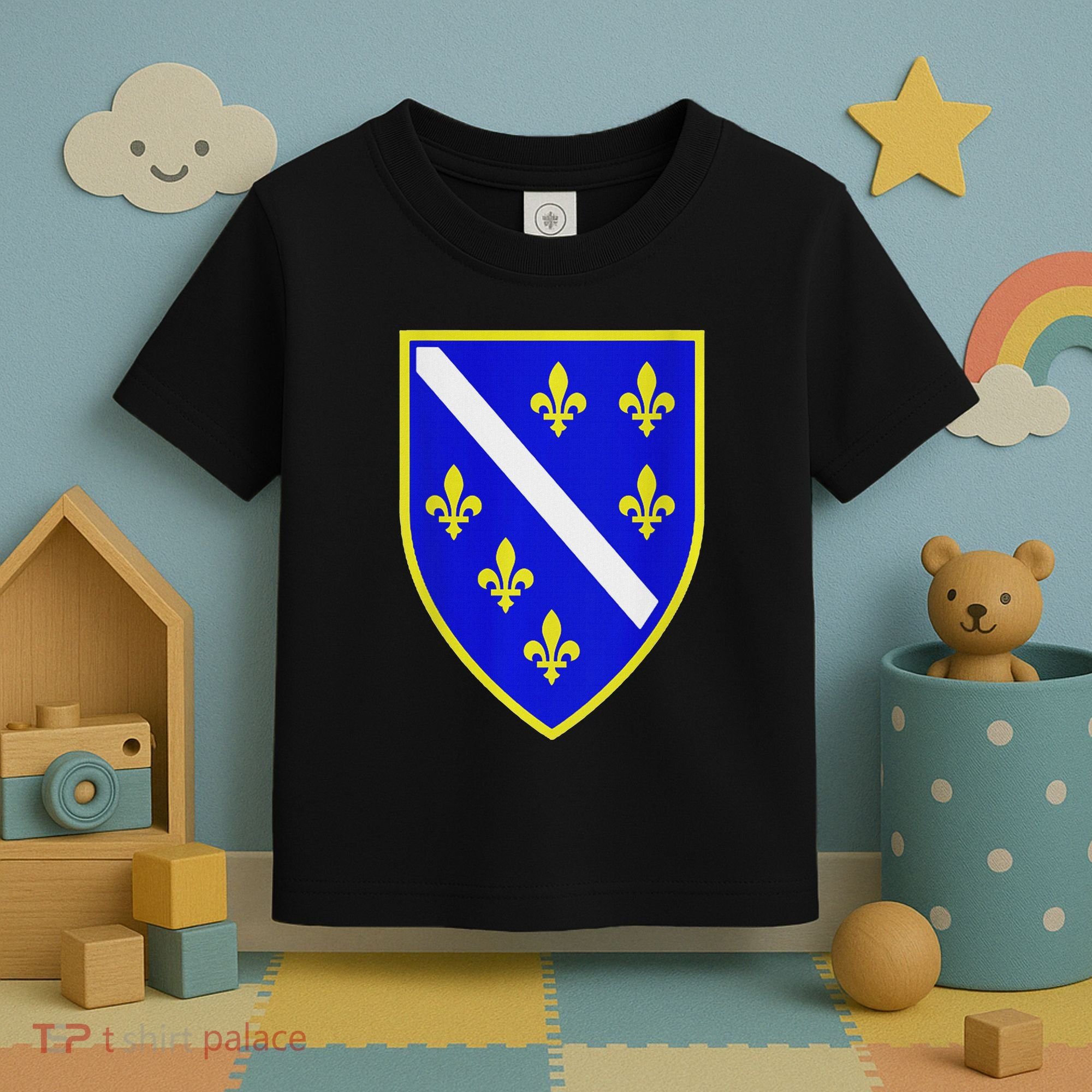 Bosnian Flag With Lily Toddler T-Shirt