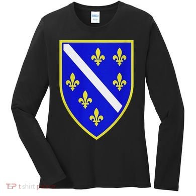 Bosnian Flag With Lily Women's Long Sleeve Shirt