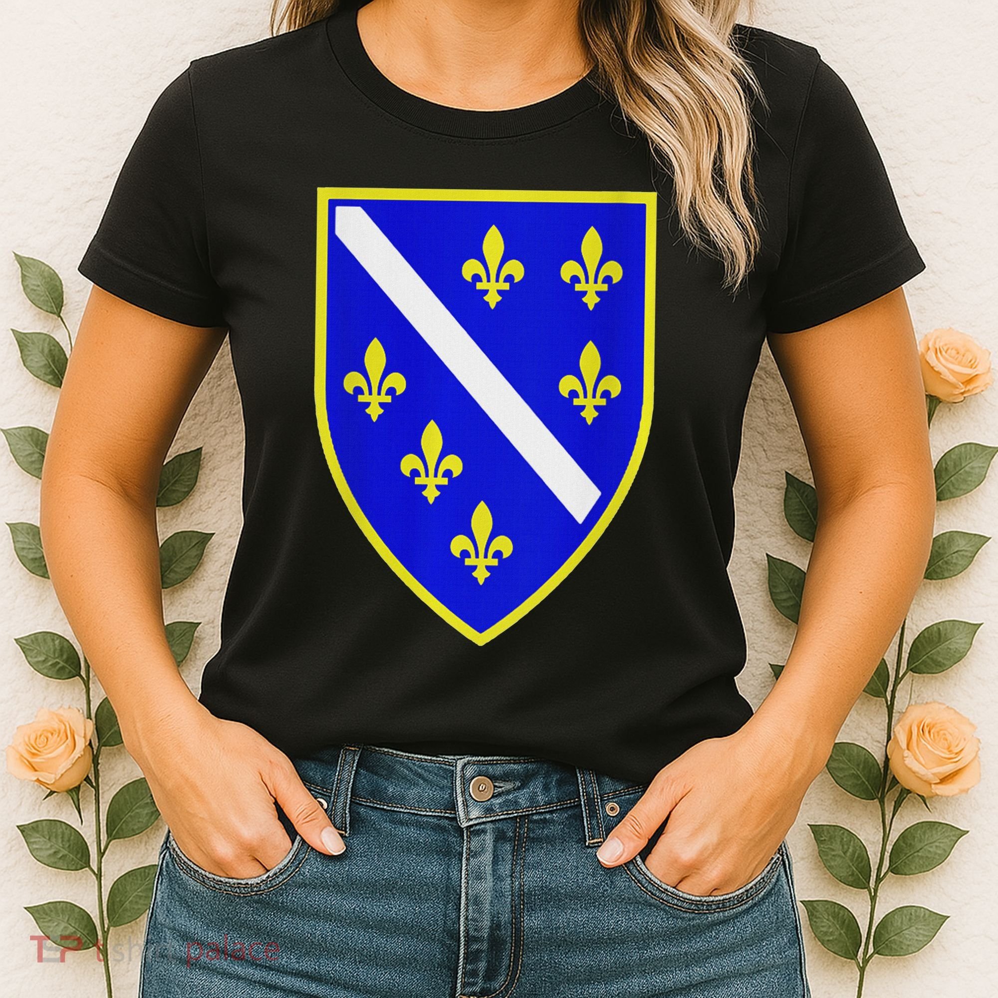 Bosnian Flag With Lily Women's T-Shirt