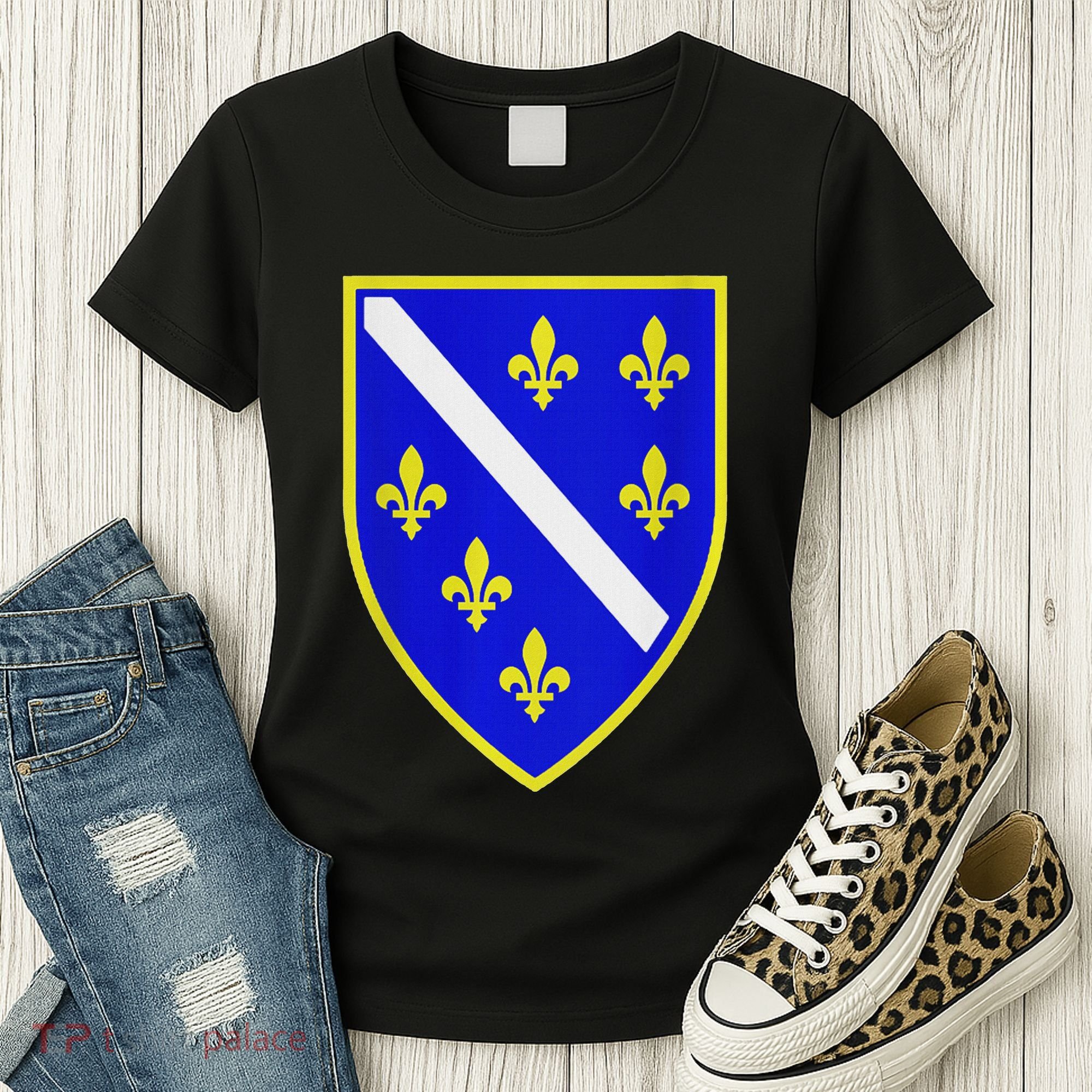 Bosnian Flag With Lily Women's T-Shirt