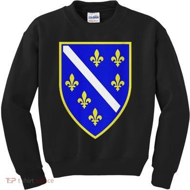 Bosnian Flag With Lily Kids Sweatshirt