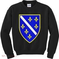 Bosnian Flag With Lily Kids Sweatshirt thumb 0