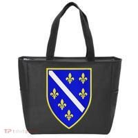 Bosnian Flag With Lily Tote Bag thumb 0