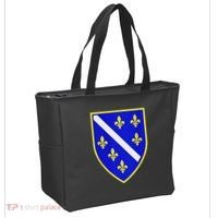 Bosnian Flag With Lily Tote Bag thumb 2