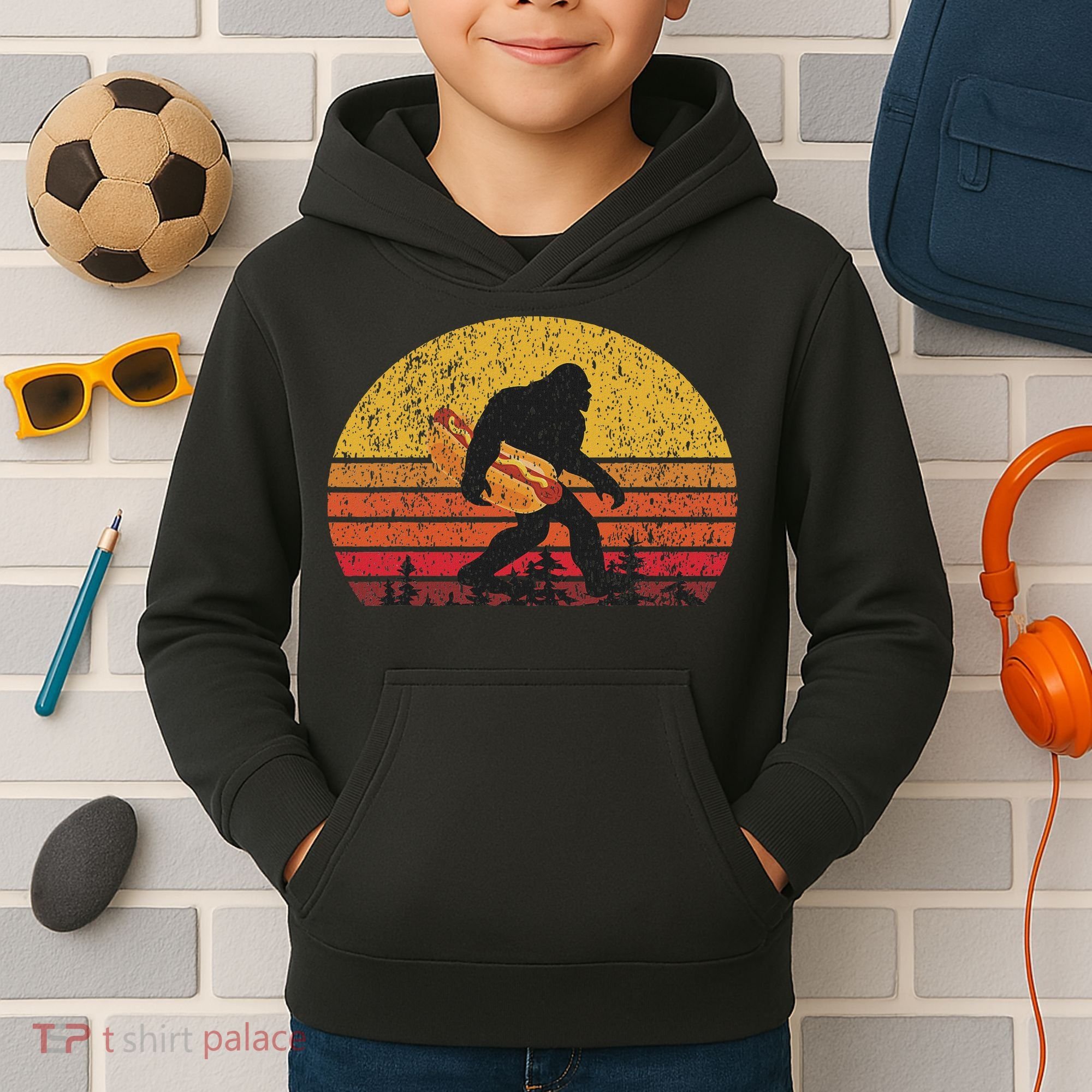 Bigfoot For Women & Hot Dog Kids Hoodie