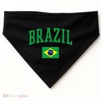 Brazil Flag Yellow USA-Made Doggie Bandana thumb 0