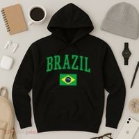 Brazil Flag Yellow Hoodie thumb 3