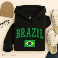 Brazil Flag Yellow Hoodie thumb 4