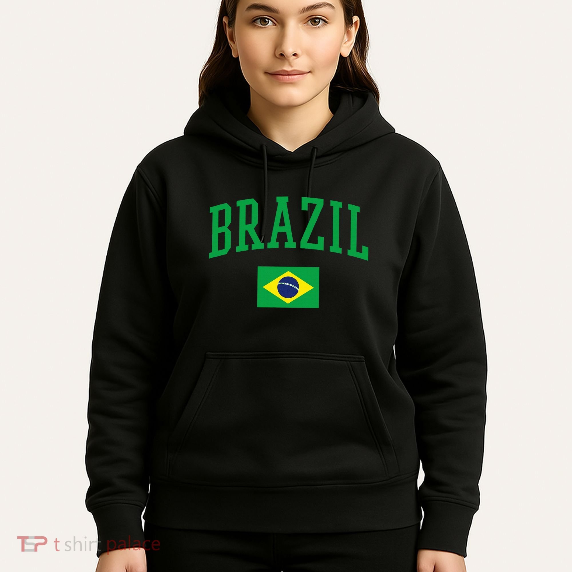 Brazil Flag Yellow Hoodie