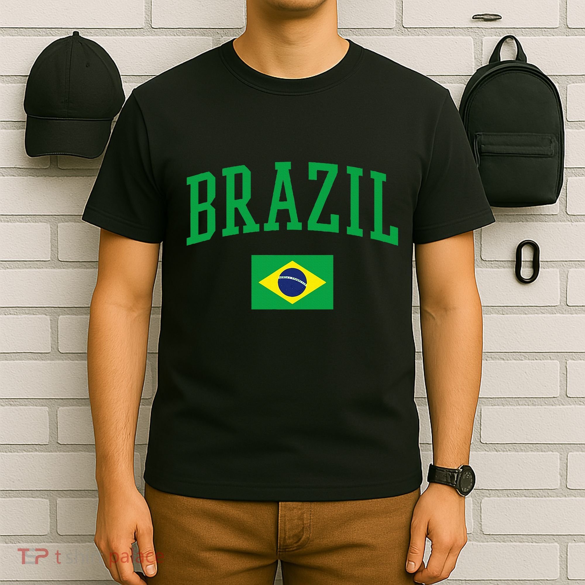 Brazil Flag Yellow T-Shirt