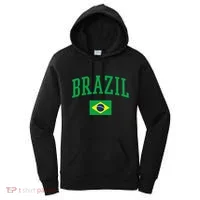 Brazil Flag Yellow Women's Hoodie thumb 0