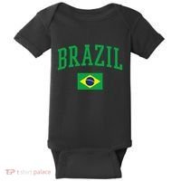 Brazil Flag Yellow Baby Bodysuit thumb 0