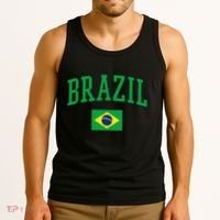 Brazil Flag Yellow Tank Top thumb 3