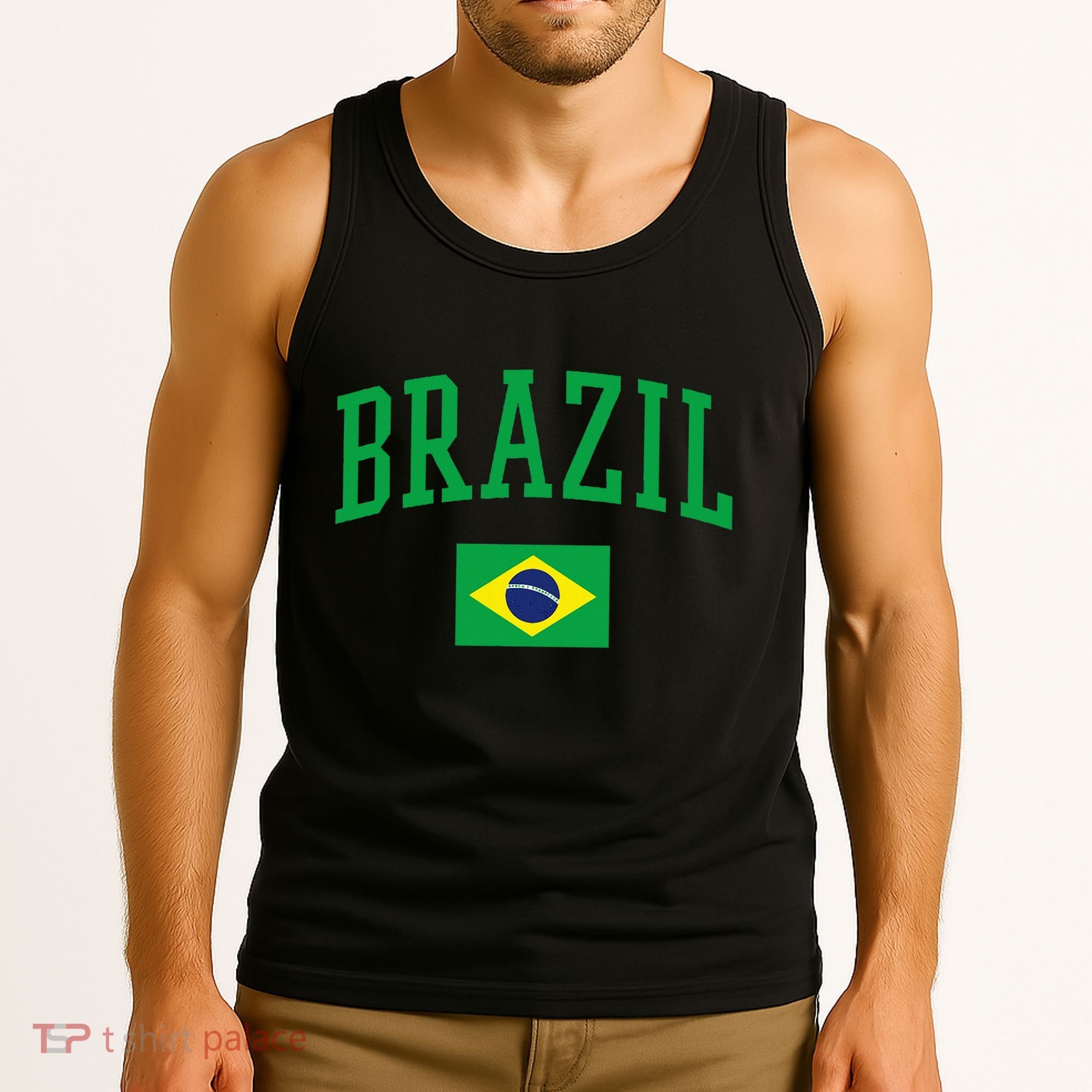 Brazil Flag Yellow Tank Top