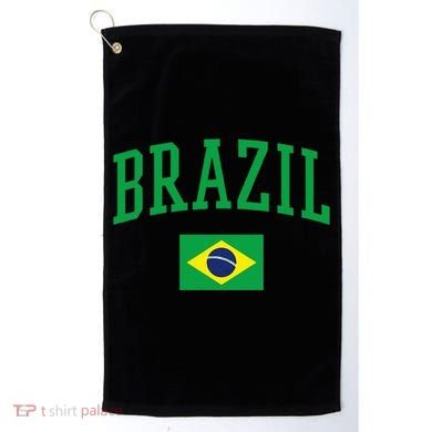Brazil Flag Yellow Golf Towel