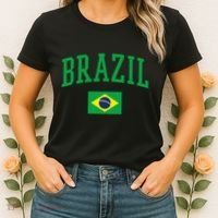 Brazil Flag Yellow Women's T-Shirt thumb 2