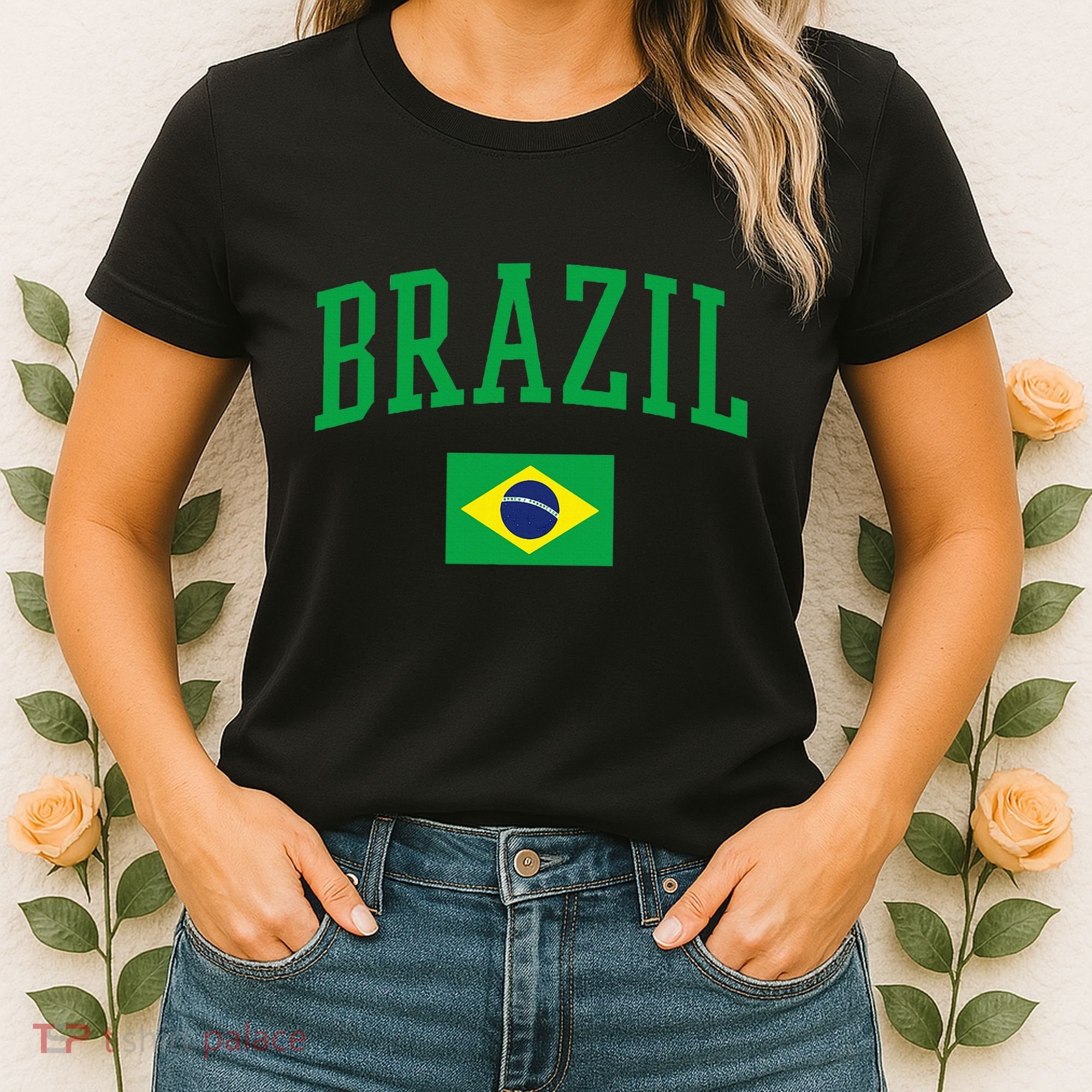 Brazil Flag Yellow Women's T-Shirt