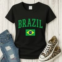 Brazil Flag Yellow Women's T-Shirt thumb 3