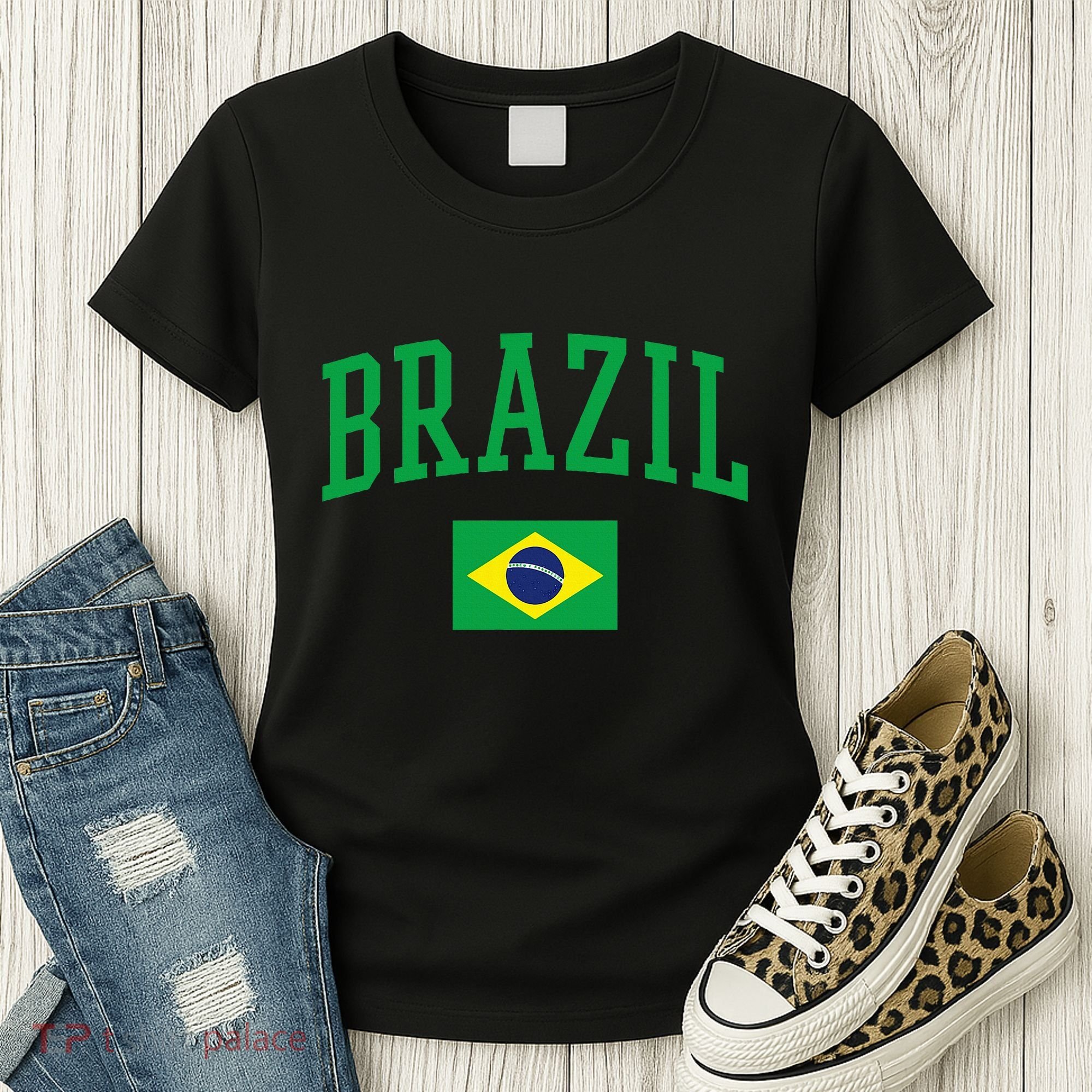 Brazil Flag Yellow Women's T-Shirt