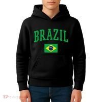 Brazil Flag Yellow Kids Hoodie thumb 4