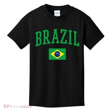 Brazil Flag Yellow Kids T-Shirt