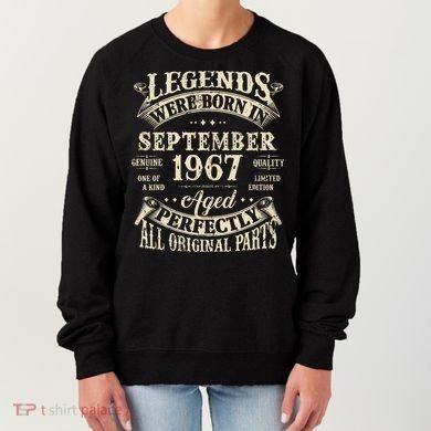 Birthday Gift 1967 Legend September 1967 Women's Sweatshirt