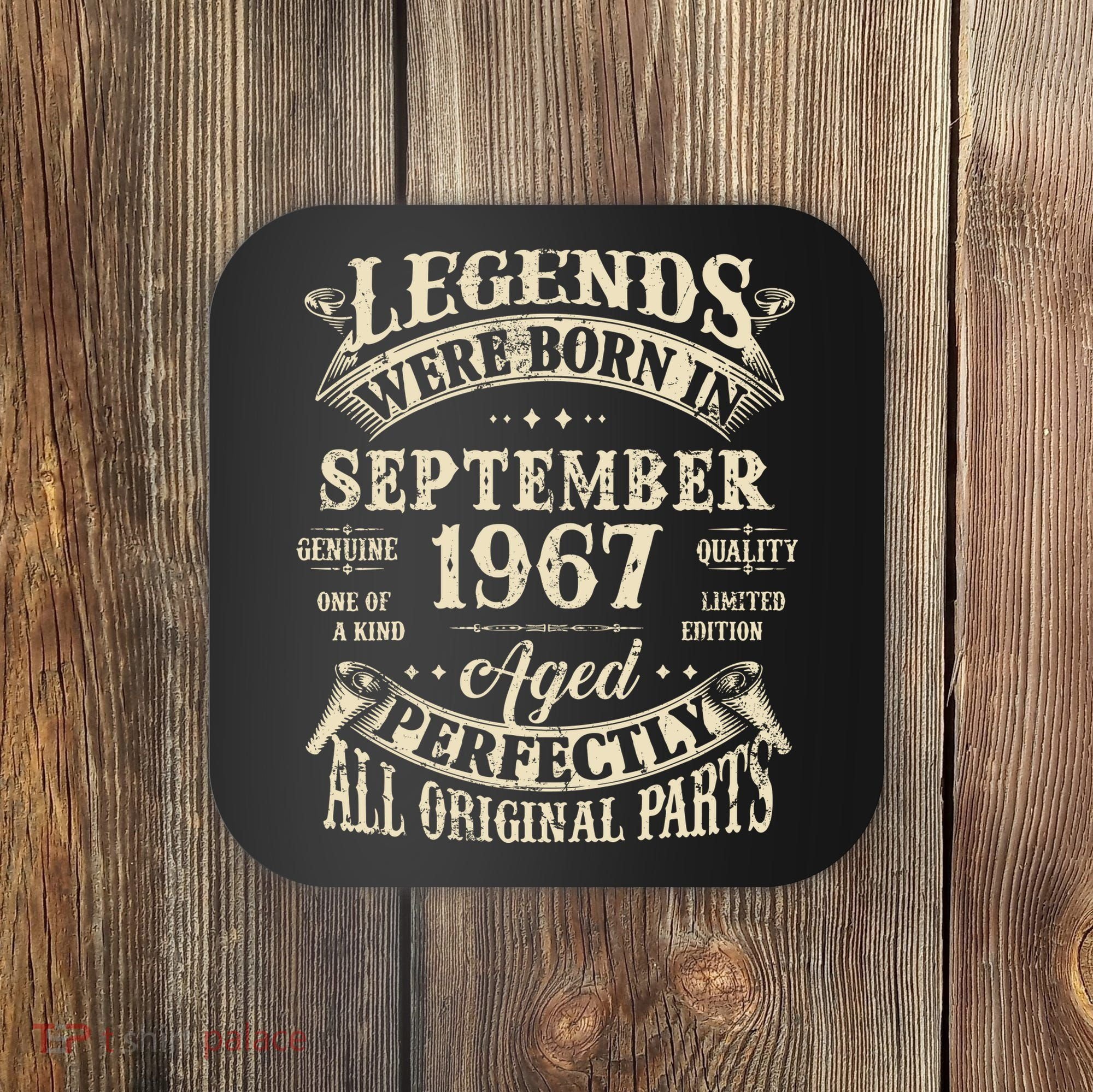 Birthday Gift 1967 Legend September 1967 Coaster