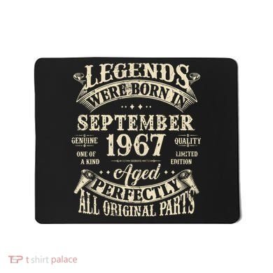 Birthday Gift 1967 Legend September 1967 Mousepad