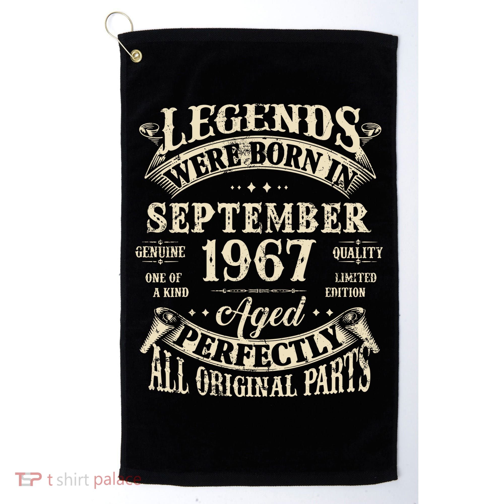 Birthday Gift 1967 Legend September 1967 Golf Towel