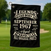 Birthday Gift 1967 Legend September 1967 Golf Towel thumb 1