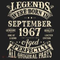 Birthday Gift 1967 Legend September 1967 Golf Towel thumb 3