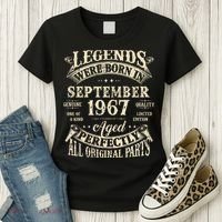 Birthday Gift 1967 Legend September 1967 Women's T-Shirt thumb 3