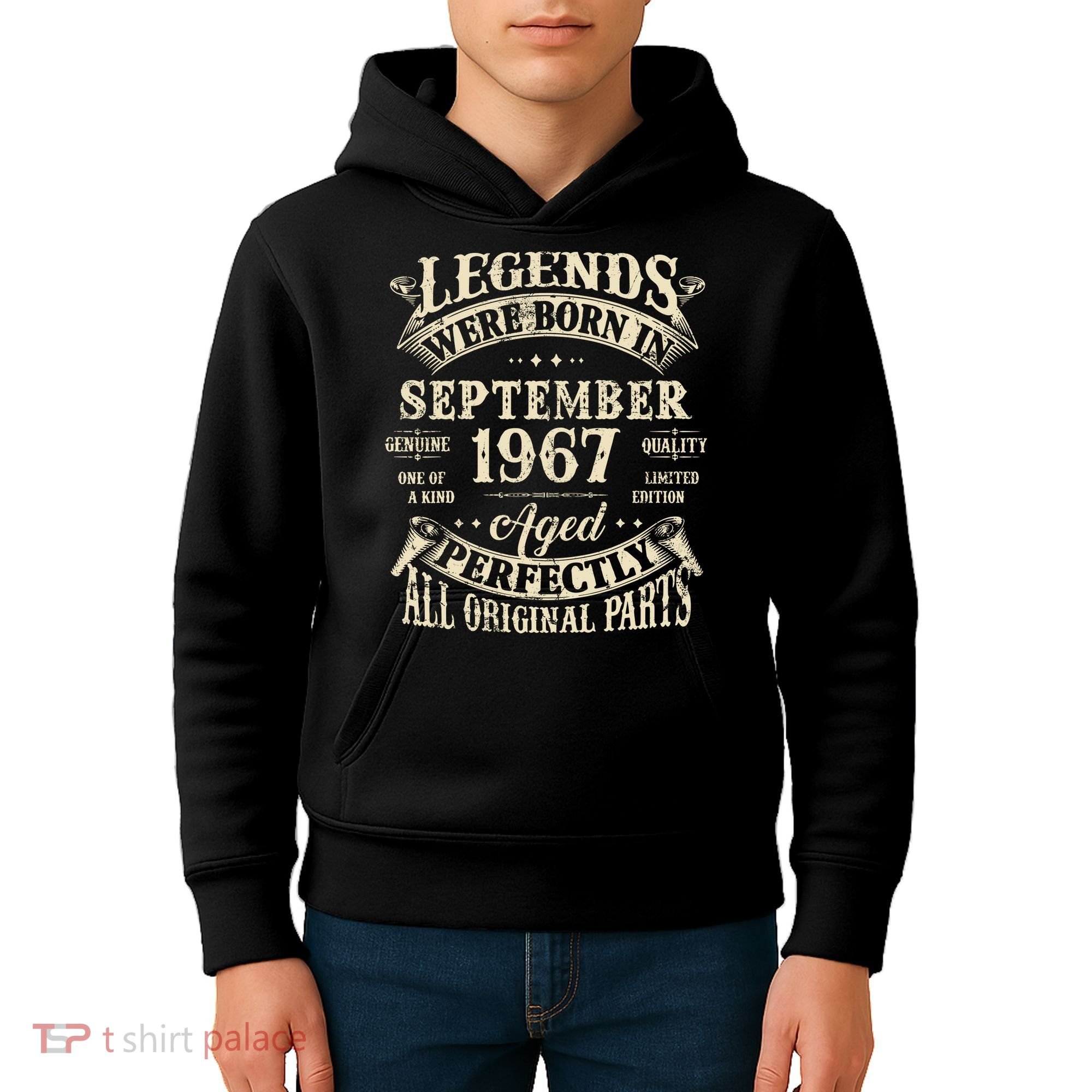 Birthday Gift 1967 Legend September 1967 Kids Hoodie