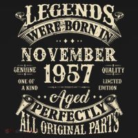 Birthday Gift 1957 Legend November 1957 Ornament thumb 1