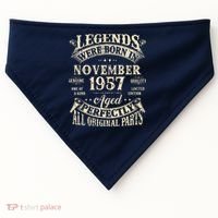 Birthday Gift 1957 Legend November 1957 USA-Made Doggie Bandana thumb 0