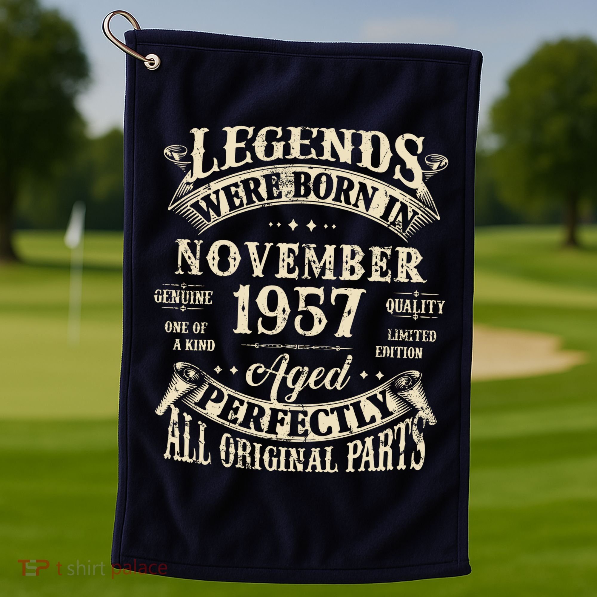 Birthday Gift 1957 Legend November 1957 Golf Towel