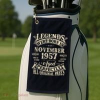 Birthday Gift 1957 Legend November 1957 Golf Towel thumb 2
