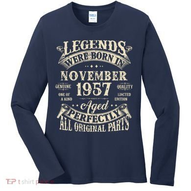 Birthday Gift 1957 Legend November 1957 Women's Long Sleeve Shirt
