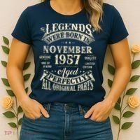 Birthday Gift 1957 Legend November 1957 Women's T-Shirt thumb 2